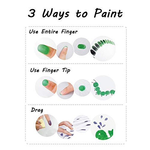 Aphlos Craft Ink Pad Stamps DIY Color, 36 Colors Rainbow Finger In...