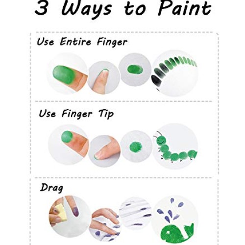 Aphlos Craft Ink Pad Stamps DIY Color, 36 Colors Rainbow Finger In...