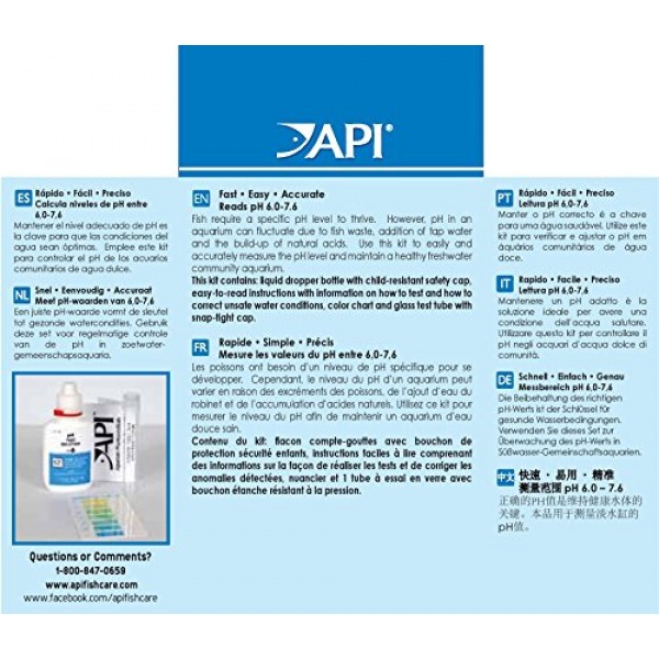 API PH TEST KIT 250-Test Freshwater Aquarium Water pH Test Kit
