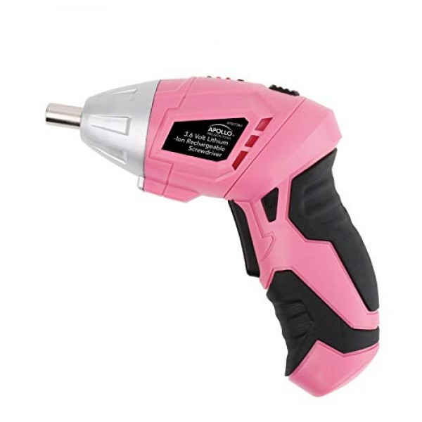 135 Piece Household Tool Kit Pink with Pivoting Dual-Angle 3.6 V L...