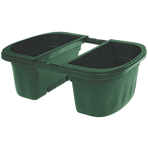 Apollo Adjustable Railing Planter, Double-Sided Green, 16 inches