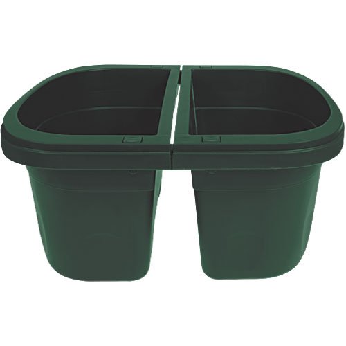 Apollo Adjustable Railing Planter, Double-Sided Green, 16 inches