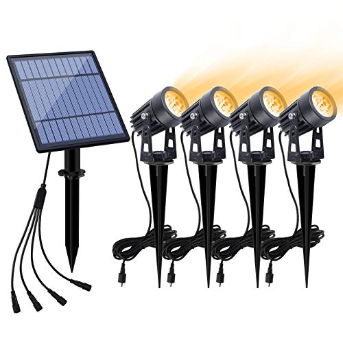 APONUO Solar Spotlights Landscape Lights Low Voltage Outdoor Solar...