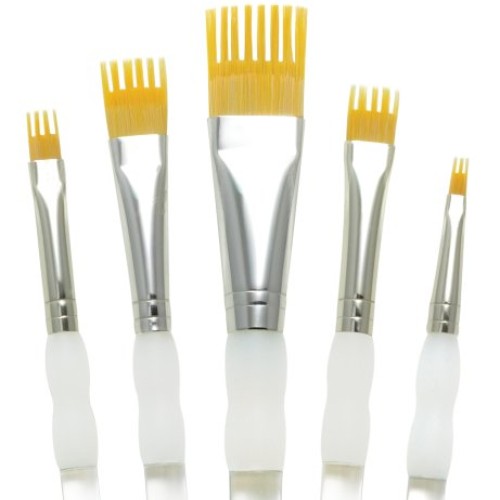 Aqualon Royal and Langnickel Wisp Short Handle Paint Brush Set, Fl...