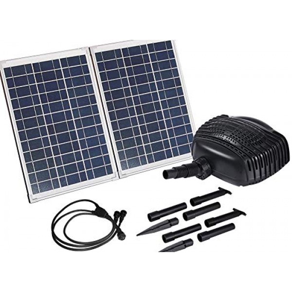 MNP SP50 50W Large Powerful Twin Panel Solar Powered Submersible P...