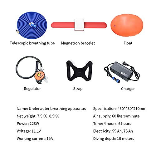 AQUAROBO-619 Diving Ventilator, Portable Rechargeable Scuba Tankle...