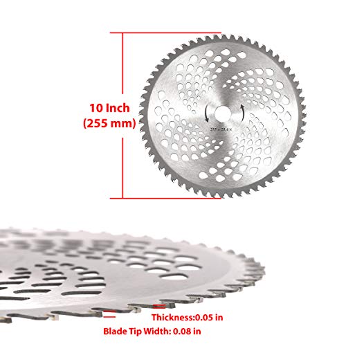 AR-PRO 2-Set 10 x 60T Carbide Tip Brush Blades – for Cutter, Tri...