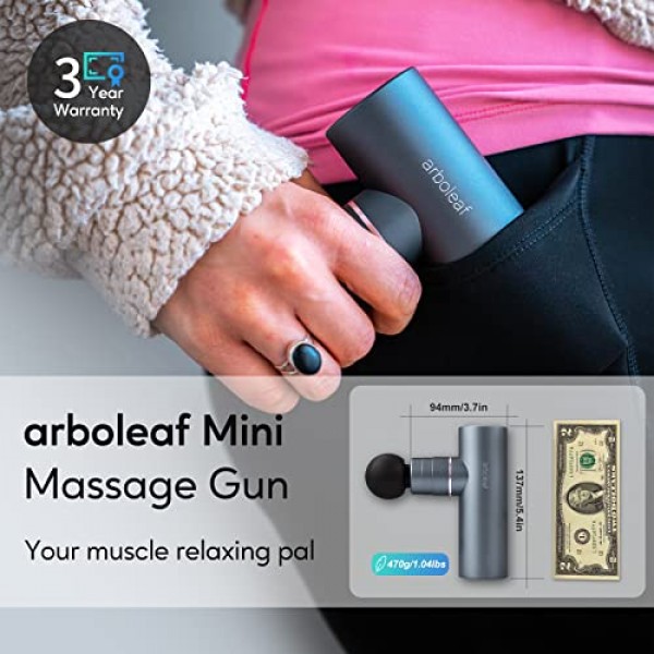 arboleaf Mini Massage Gun, Percussion Deep Tissues Muscle Massager...
