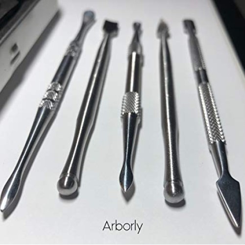7-Piece Wax Carving Stainless Steel Tool Set - Glass Jar, Silicone...