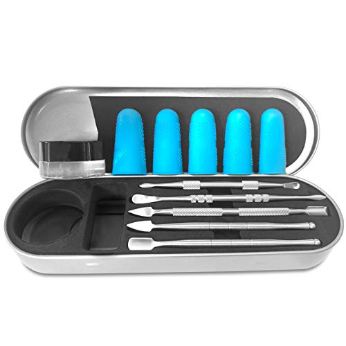 7-Piece Wax Carving Stainless Steel Tool Set - Glass Jar, Silicone...
