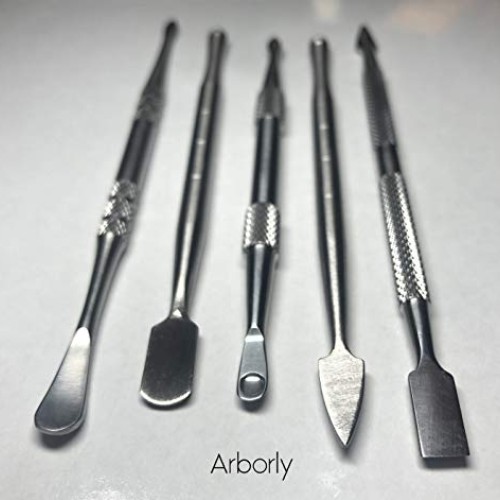 7-Piece Wax Carving Stainless Steel Tool Set - Glass Jar, Silicone...