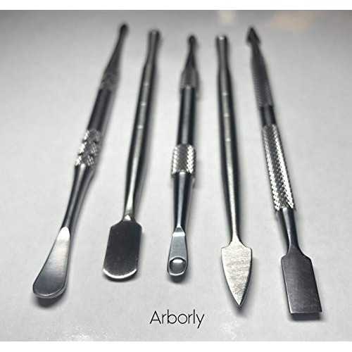 7-Piece Wax Carving Stainless Steel Tool Set - Glass Jar, Silicone...