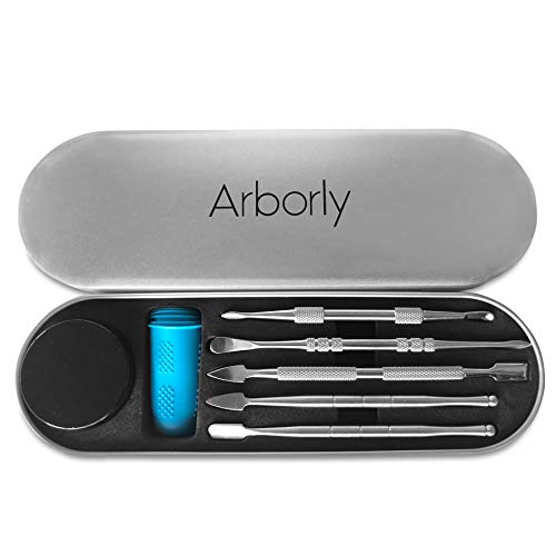 7-Piece Wax Carving Stainless Steel Tool Set - Glass Jar, Silicone...