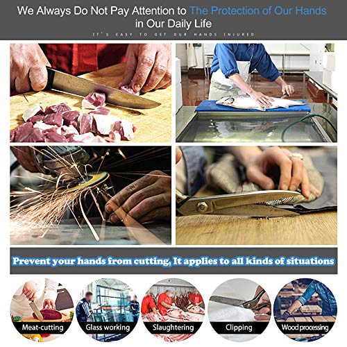 Cut Resistant Gloves Stainless Steel Wire Metal Mesh Butcher Safet...