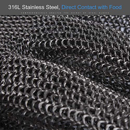 Cut Resistant Gloves Stainless Steel Wire Metal Mesh Butcher Safet...