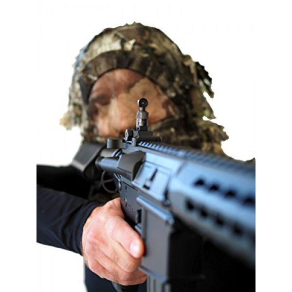 Arcturus Camo 3D Leaf Ghillie Camouflage Mask. Leafy, Full Coverag...