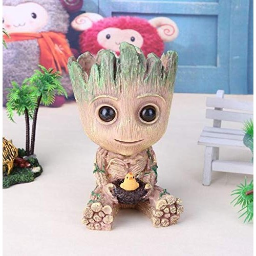 Baby Groot Flowerpot Planter Pen Holder Flower Pot Desktop PVC Act...