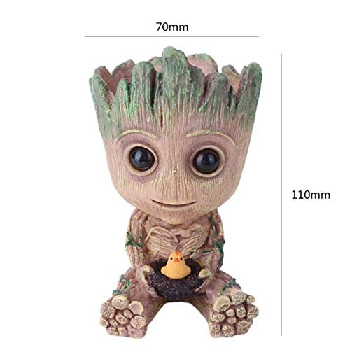 Baby Groot Flowerpot Planter Pen Holder Flower Pot Desktop PVC Act...