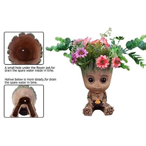 Baby Groot Flowerpot Planter Pen Holder Flower Pot Desktop PVC Act...