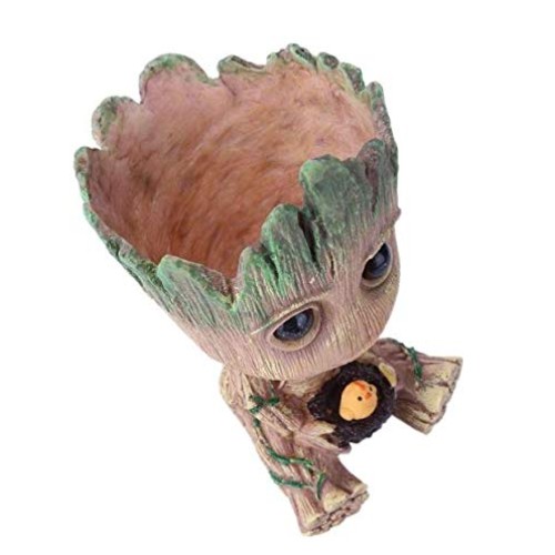 Baby Groot Flowerpot Planter Pen Holder Flower Pot Desktop PVC Act...