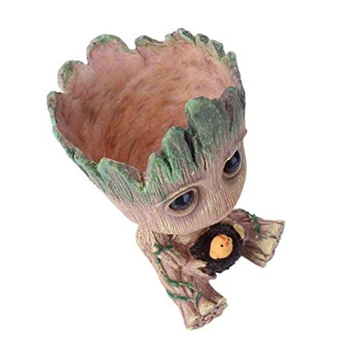 Baby Groot Flowerpot Planter Pen Holder Flower Pot Desktop PVC Act...