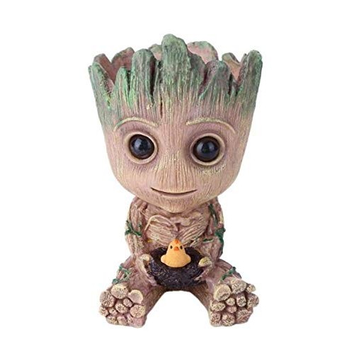 Baby Groot Flowerpot Planter Pen Holder Flower Pot Desktop PVC Act...