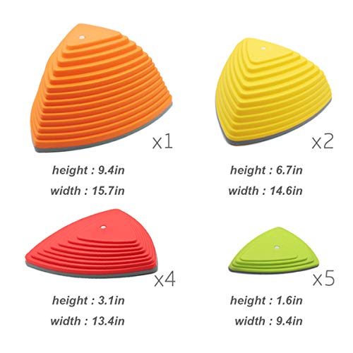 ARELUX Balance Stepping Stones 12 Pieces,Plastic River Stones with...