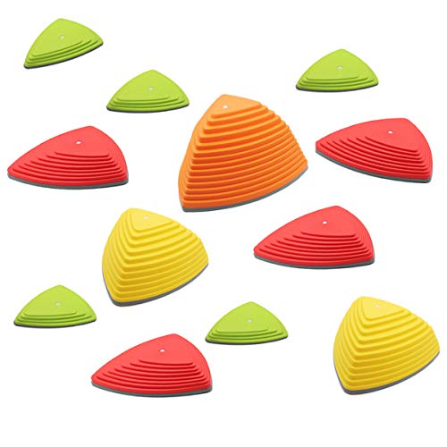 ARELUX Balance Stepping Stones 12 Pieces,Plastic River Stones with...