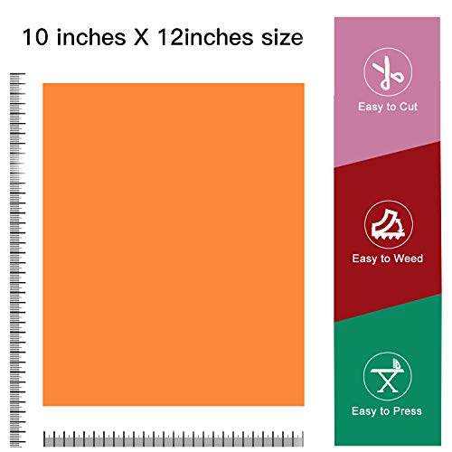 ARHIKY Heat Transfer Vinyl for T-Shirts 12x10 37 Sheets-Iron On V...