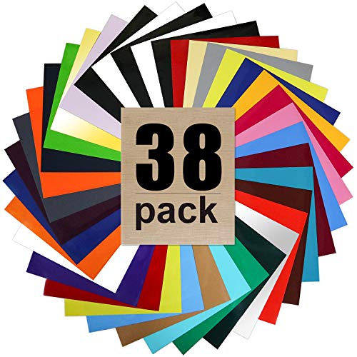 ARHIKY Heat Transfer Vinyl for T-Shirts 12x10 37 Sheets-Iron On V...