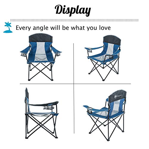 Camping Chair for Adults Heavy Duty 400lb Capacity Mesh Back Porta...