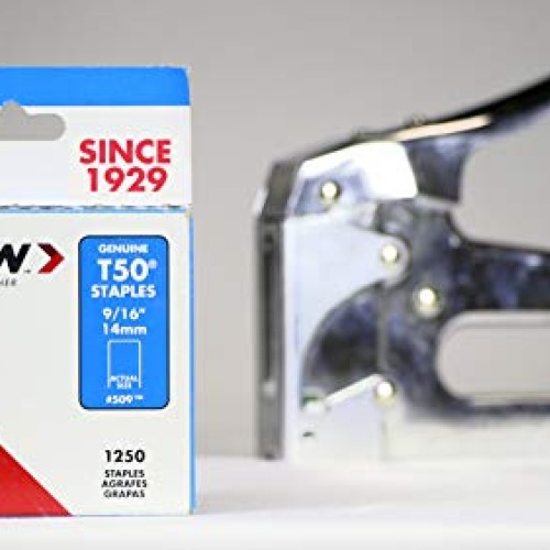 Arrow 509 Genuine T50 9/16-Inch Staples, 1,250-Pack