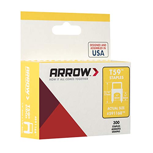 Arrow 591168 1/4-Inch T59 Insulated Staple, Clear, Single Pack