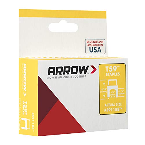 Arrow 591188 1/4-Inch by 5/16-Inch Clear Insulated Staples