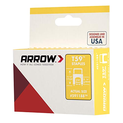 Arrow 591188 1/4-Inch by 5/16-Inch Clear Insulated Staples