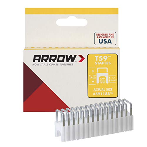 Arrow 591188 1/4-Inch by 5/16-Inch Clear Insulated Staples