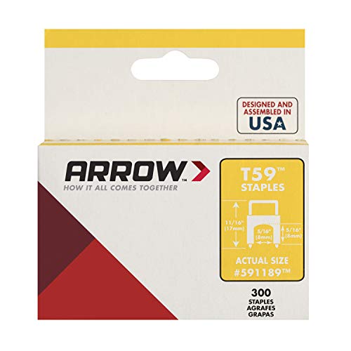 Arrow 591189SS Genuine T59 Stainless 5/16-Inch by 5/16-Inch Staple...