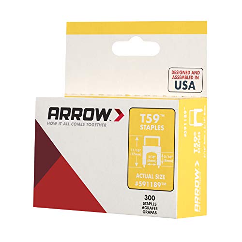Arrow 591189SS Genuine T59 Stainless 5/16-Inch by 5/16-Inch Staple...