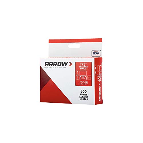 Arrow 721189 Genuine 1/2-Inch T72 Insulated Staple, 300-Pack