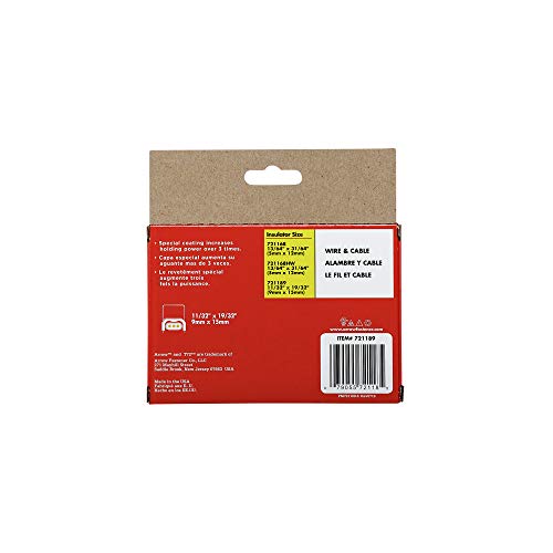 Arrow 721189 Genuine 1/2-Inch T72 Insulated Staple, 300-Pack