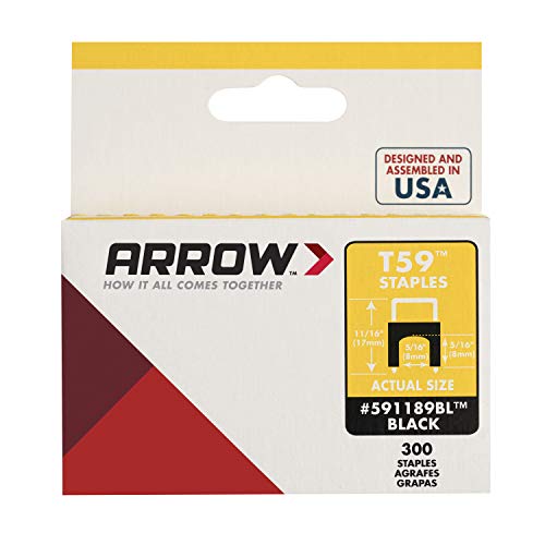 Arrow Black Fastener 591189BL 5/16-Inch T59 Insulated Staples, 300...