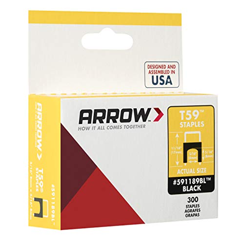 Arrow Black Fastener 591189BL 5/16-Inch T59 Insulated Staples, 300...