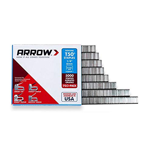 Arrow Fastener 504IP Genuine T50 1/4-Inch Staples, 5,000-Pack