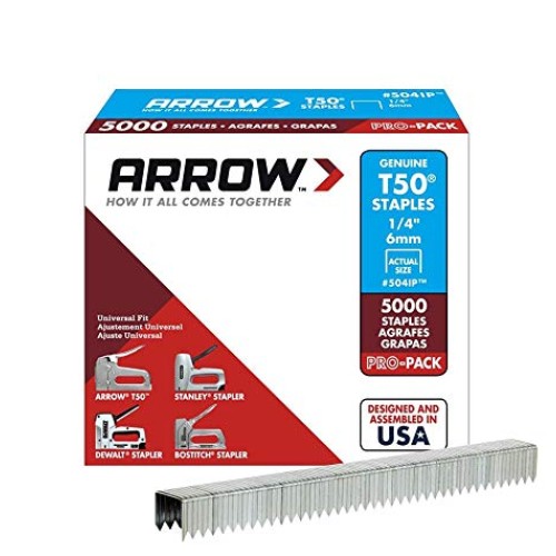 Arrow Fastener 504IP Genuine T50 1/4-Inch Staples, 5,000-Pack