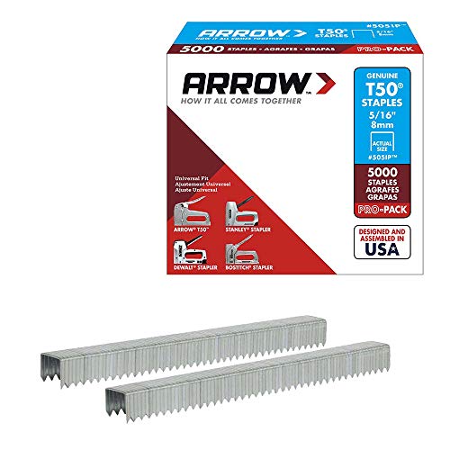 Arrow Fastener 505IP Genuine T50 5/16-Inch Staples, 5,000-Pack