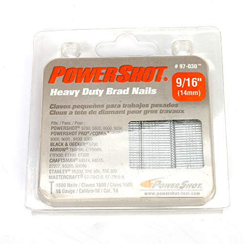 Arrow Fastener 97-030CS 9/16-Inch Brad Nails, 18-Gauge