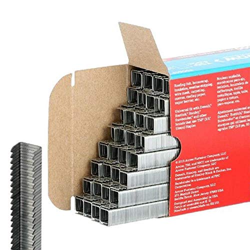 Arrow Fastener T50 506IP 3/8 Flat Crown Heavy Duty Steel Staples ...