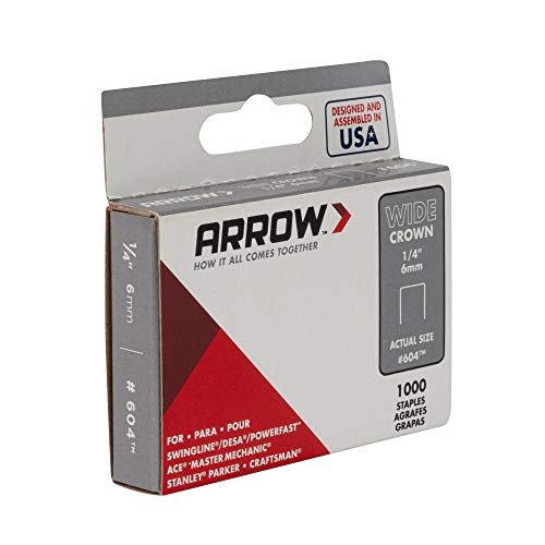 Arrow 60430 Fastener 604 Wide Crown Swingline Heavy Duty 1/4-Inch ...