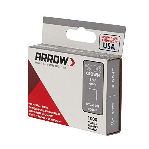 Arrow 60430 Fastener 604 Wide Crown Swingline Heavy Duty 1/4-Inch ...