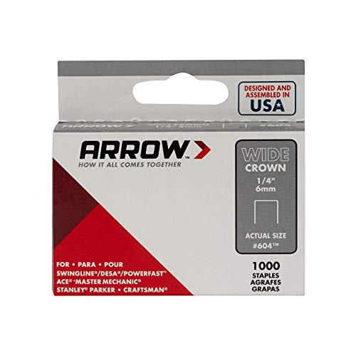 Arrow 60430 Fastener 604 Wide Crown Swingline Heavy Duty 1/4-Inch ...